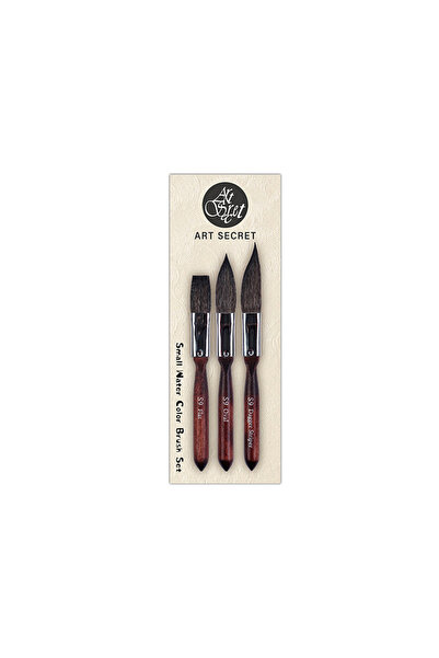 Choice S9-3P Artsecret Mini Dagger Oval Flat Squirrel Hair Watercolor Brushes Set Professional Painting Bru