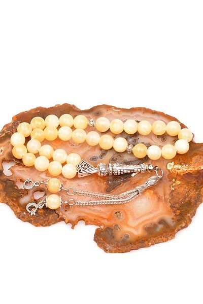 Taş Sandığı Calcite Stone Rosary (8 Mm)