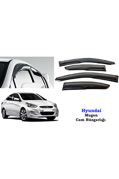 Universal Hyundai Accent Blue Mugen Cam Kenar Rüzgarlığı 2011-