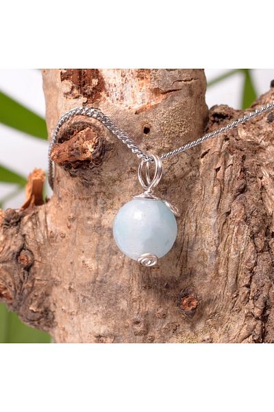 Taş Sandığı Hemimorphite Stone Necklace - Sphere Shaped