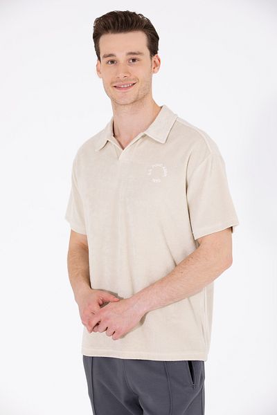 U.S. Polo Assn. Men's Stone Comfort Polo Neck T-Shirt 50263421 -Vr049