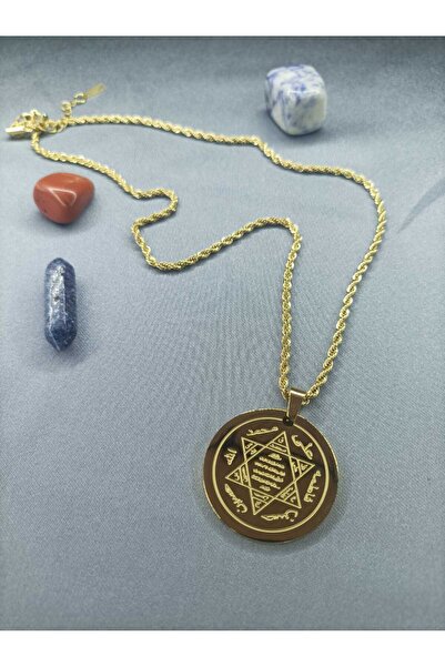 THEHAPPYCHİC Hz. Süleyman Mührü Burgu  Zincir Kolye