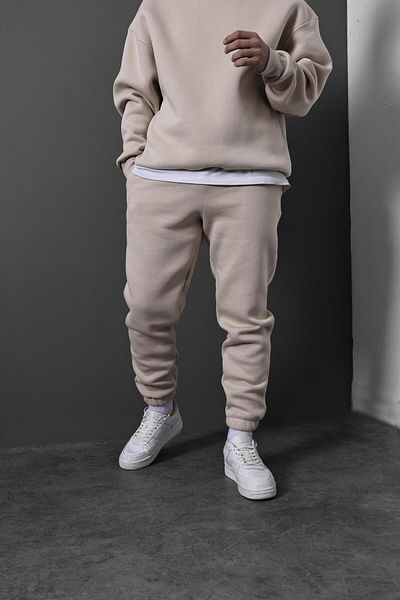 Slatra Ανδρική φόρμα μπεζ Basic Elastic Leg