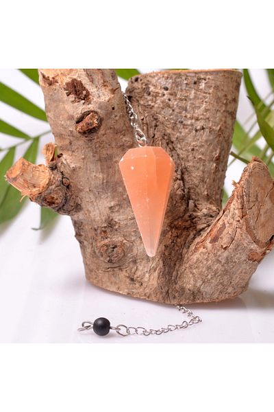 Taş Sandığı Selenite Orange Pandula - Pendulum
