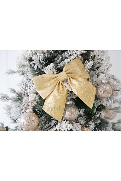Partifabrik New Year Gold Bow Tree Decoration Ornament 25 Cm