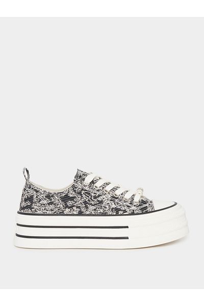 Styli Canvas Printed Casual Shoes