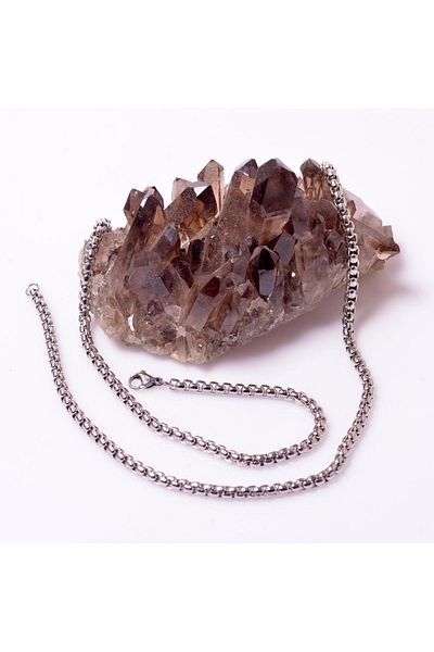 Taş Sandığı Steel Necklace - 60 cm Interlocking Model 3 mm
