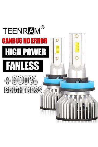 Choice مصابيح أمامية LED برقائق CSP H11 30000 لومن H1 H4 H7 300 وات 9005 Hb3 9006 Hb4 مصابيح سيارات عالية الطاقة 6000 كيلو وات