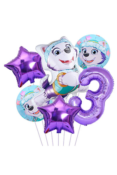 PAW PATROL 6pcs set 32inch 3 6Pcs Foil Latex Balloons set lovely Everest Zuma Kid Birthday Party Dec