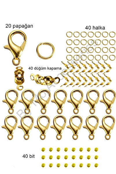 By MO Accessories Culoarea aurie Parrot Ring Bit Knot Închidere Bijuterii Mat...