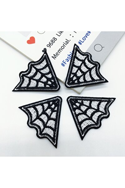Choice Spider Web-4pcs 4pcs Spider Web Collar Patches,for Clothes - DIY Decor...