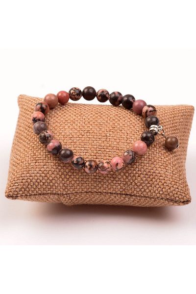 Taş Sandığı Rhodonite Stone Bracelet (8 Mm)