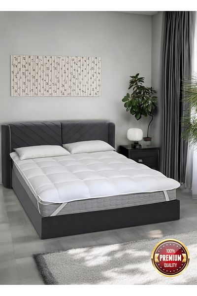 ROVİGO HOME Rovigo Home - 100% Micro Cotton Sleeping Pad with 4 Corner Elastics, 400Gr M2 Mattress Protector