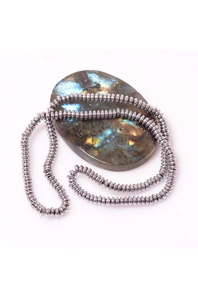 Taş Sandığı Rondel Cut Hematite Stone String - 2*4 Mm