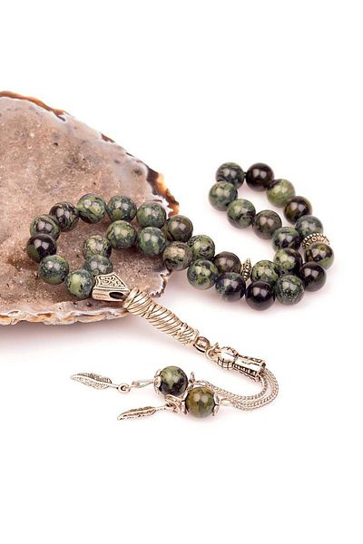 Taş Sandığı Kanbaba Jasper Stone Prayer Beads (8 mm)