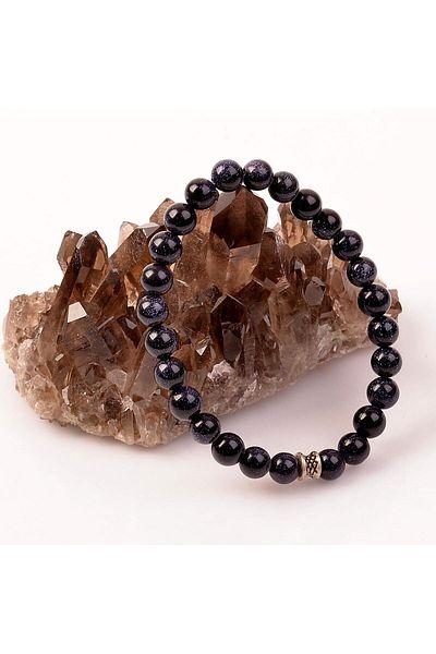 Taş Sandığı Navy Blue Star Stone Bracelet - 8 Mm