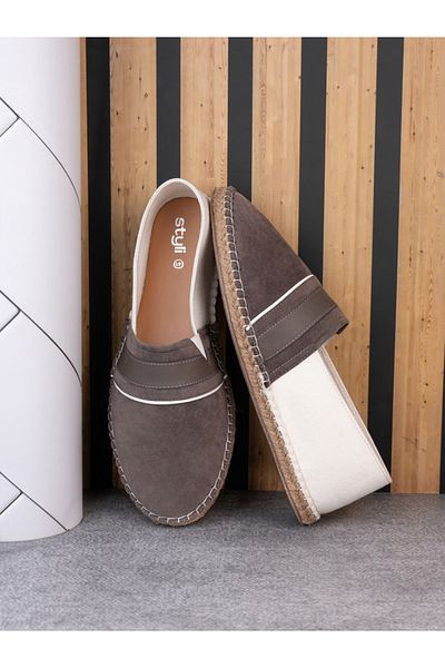 Styli Faux Suede Color Block Espadrille