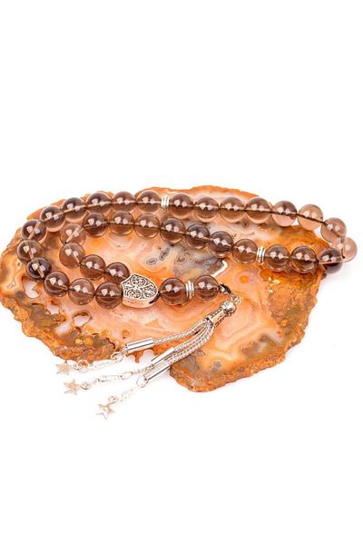 Taş Sandığı Smoky Quartz Stone Rosary (10 mm)