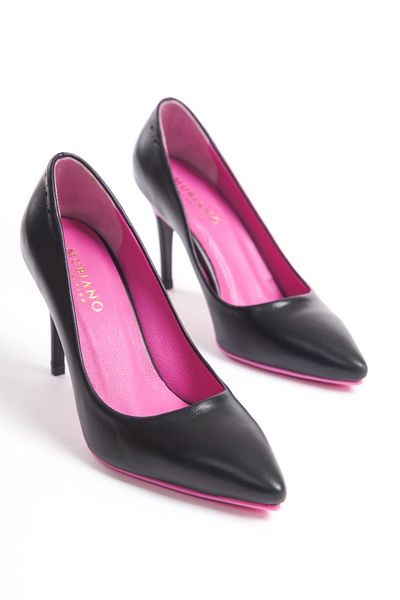 Mubiano Collection Women's Heels Genuine Leather Stiletto & Shoes Black -Mcrgn80125-S