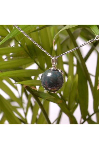 Taş Sandığı Blood Stone Necklace - 12 mm