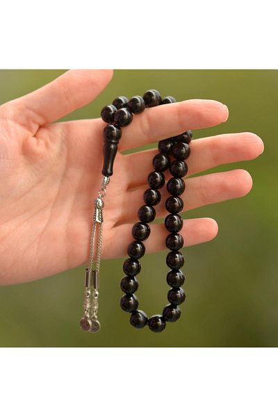Taş Sandığı Oltu Stone Rosary (10 Mm) Georgian Fishing Rod