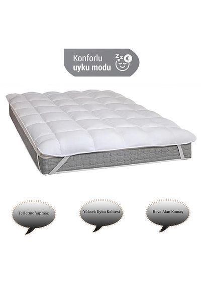 ROVİGO HOME Rovigo Home - 100% Micro Cotton Sleeping Pad with 4 Corner Elastics, 400Gr M2 Mattress Protector