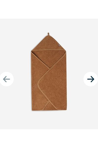 Alpar Tekstil Outlet Cotton Girl-Boy Newborn Baby Bath Towel - Swaddle Plain/Tan