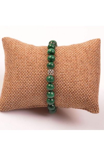 Taş Sandığı Malachite Stone Bracelet - 8 mm - (Malachite Stone)
