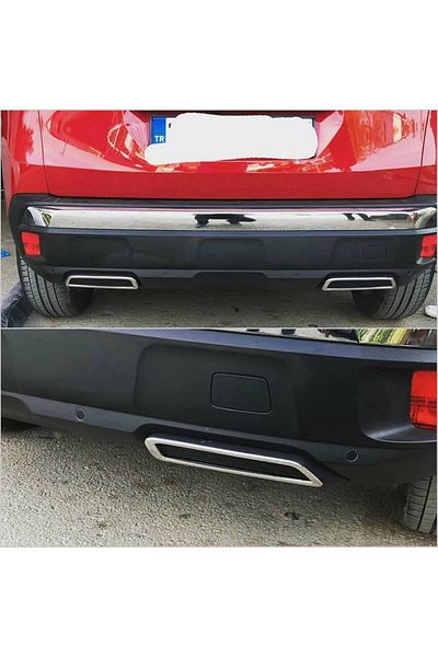 Niken Peugeot 3008 Exhaust Frame Chrome Nickel Plating After 2016