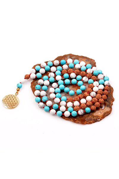 Taş Sandığı 108 Colier Mala cu ciucuri Floarea Vieții Habbeli - Tesbih