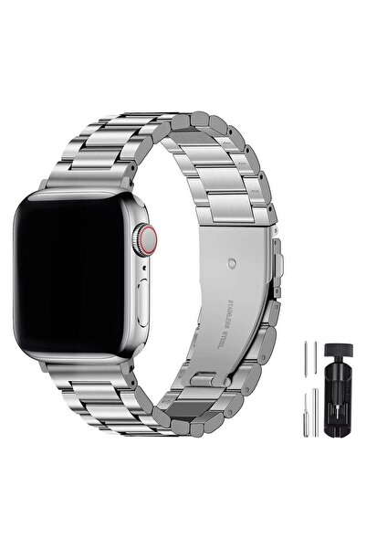 Stainless Steel Band and Strap Adjustment Bracket Compatible with Apple Watch Series 10 46 mm