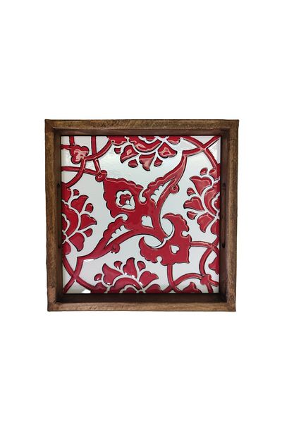 KATREMİA 20X20 cm Trivet Mia-83K Wood Baked Beech Chinese Presentation Tray