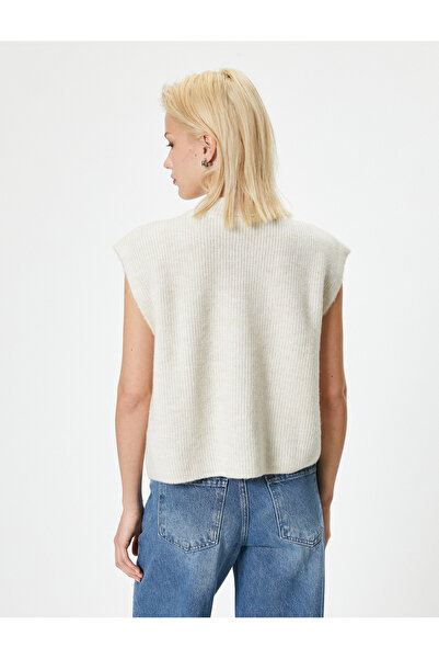 Koton Текстурований светр без рукавів з V-подібним вирізом оверсайз Suveter