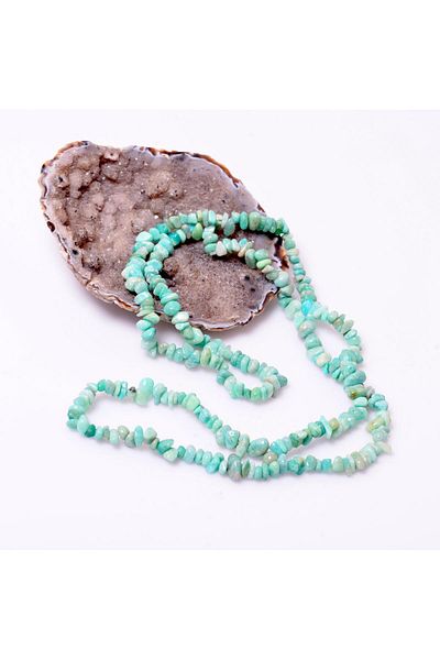 Taş Sandığı Amazonite Stone Unshaped String - Broken Stone