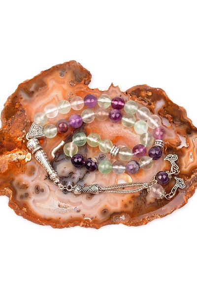 Taş Sandığı Fluorite Stone Rosary (8 Mm)
