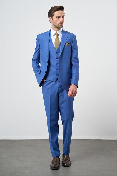 İmza Saks 6 Drop Slim Fit Classic Set - Lined with Swallow Collar and Vest