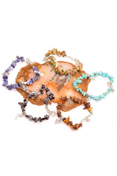 Taş Sandığı Five Natural Stone Bracelets