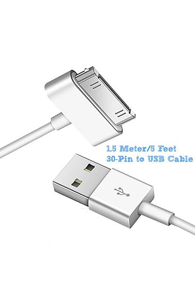 Choice كابل USB أبيض بطول 1 متر لهاتف Iphone 4 S 4s 3gs 3g وipad 1 2 3 وipod Nano وitouch وكابل USB للشحن السريع 30 دبوسًا