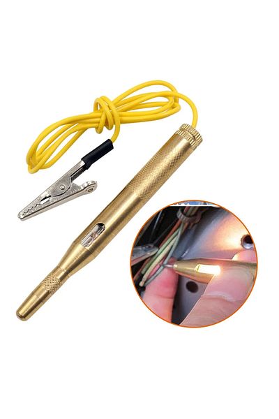 Choice Circuit Tester Gold Auto Car Light Circuit Tester Lamp Voltage Dc 6v 12v 24v Copper Test Pen Detecto