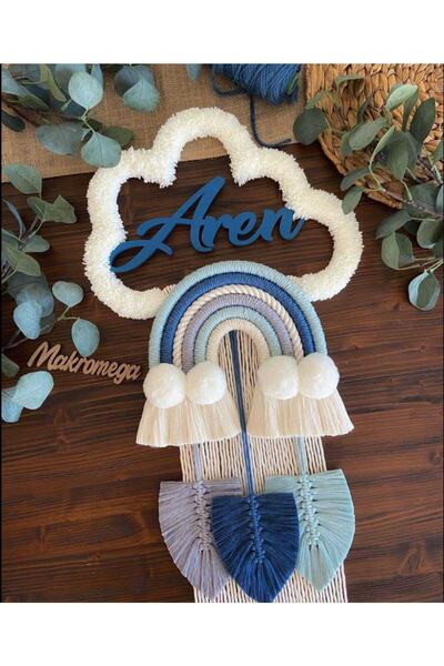 FN Makrome Bulut Bebek Kapı Süsü