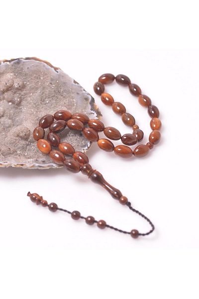 Taş Sandığı Barley Cut Kuka Rosary 7*11 mm