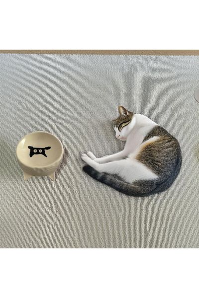 Yılmazel Tiny Friend's Cuteest Dining Friend: Cat Head Shaped Ceramic Bowl