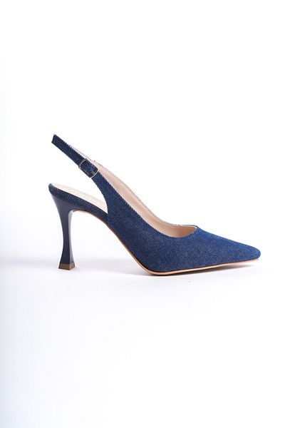 Mubiano Mbhrn950-ktm Pantofi cu toc înalt pentru femei, cu vârf ascuțit, denim, albastru și stiletto