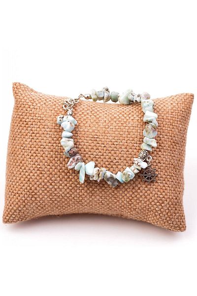 Taş Sandığı Larimar Stone Unshaped Bracelet