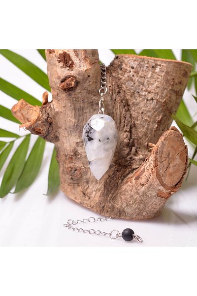 Taş Sandığı Facet Cut Moon Stone Pandula - Pendulum