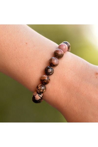 Taş Sandığı Rhodonite Stone Bracelet (10 Mm)