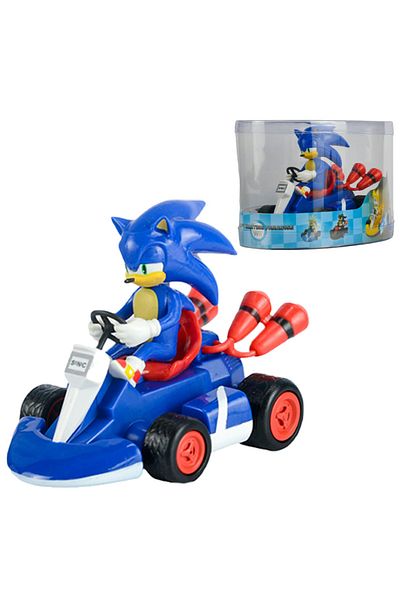 Choice 12cm With Box Anime Sonic The Hedgehog Pull Back Car Cartoon Figure Decoration Desktop Model Kart Ch