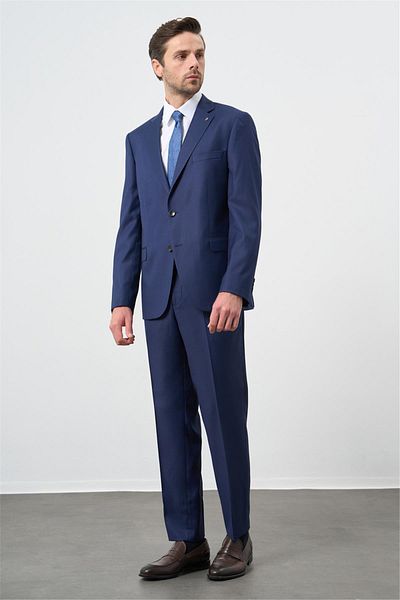 İmza Dark Navy Mono Collar 6 Drop Comfort Fit Classic Suit 1001245169