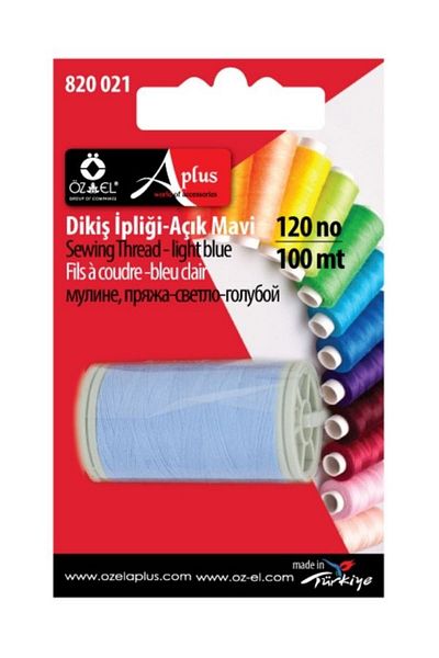 ÖZ-EL AŞ 100 Mt Mini Spool - Light Blue, Sewing Thread