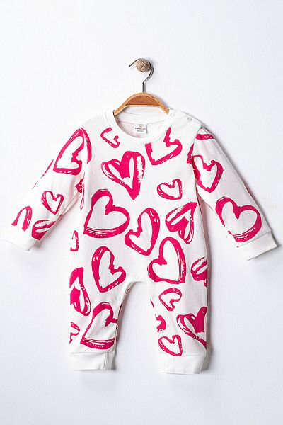 Beniizle Patterned Unisex Baby Jumpsuit with Snaps at the Bottom